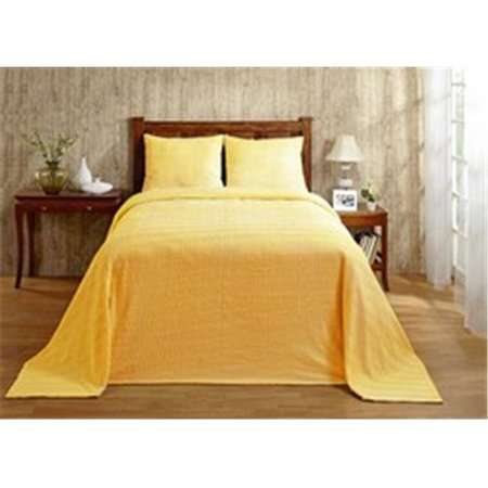 BETTER TRENDS Better Trends BSNATWYE Natick Cotton Bedspread; Yellow - Twin Size BSNATWYE